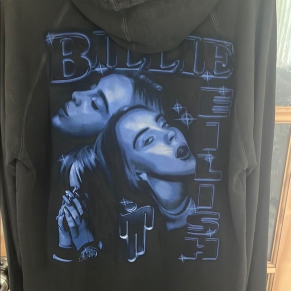 Black Billie Eilish Graphic Hoodie Sz medium - Picture 2 of 6